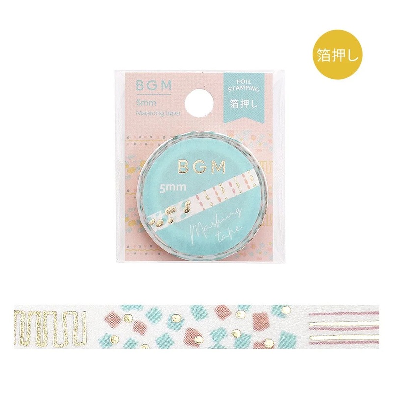 BGM Slim Washi Tape – Foil Stamping Life – 5mm – Design Book