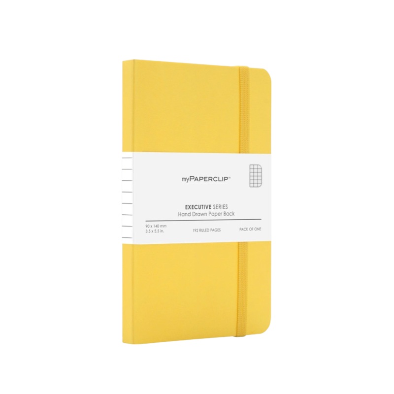 myPAPERCLIP Executive Series Softcover A6 Notebook – Yellow Ruled