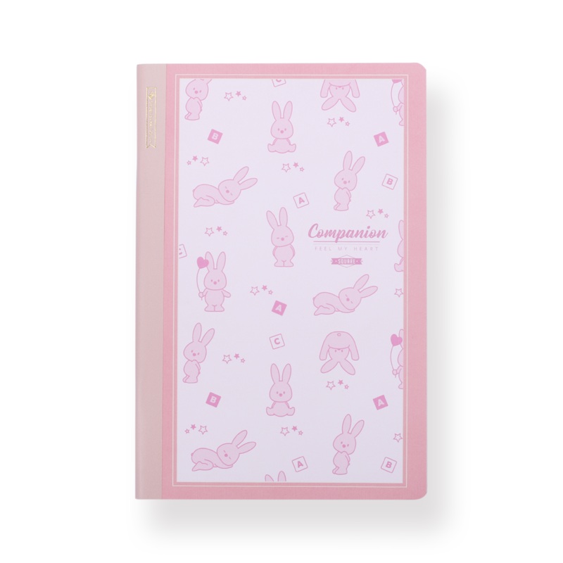 Animal Notebook – A5 – Grid – Pink Rabbit