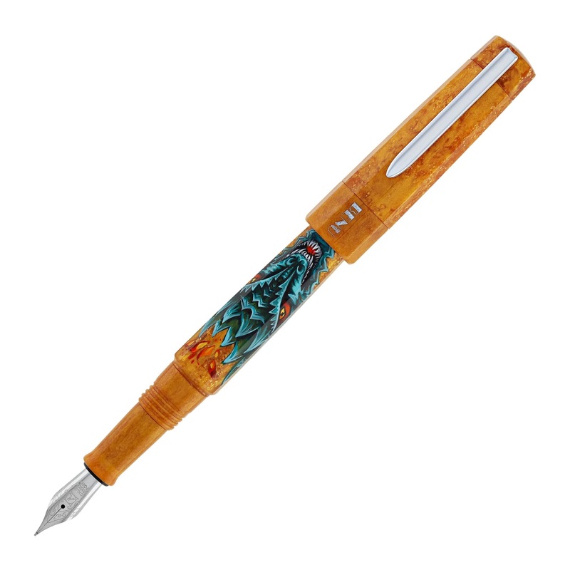 Benu Euphoria Handpainted Dragon Fountain Pen in Glasog Fine