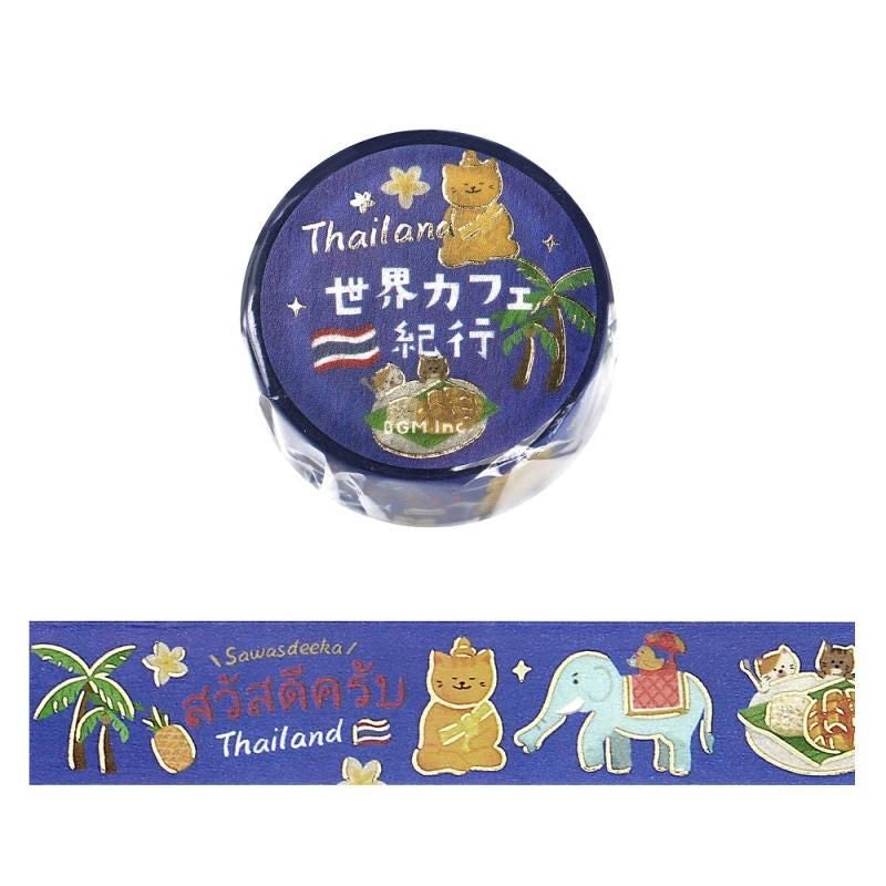 BGM Washi Tape – World Caf Travel – Thailand