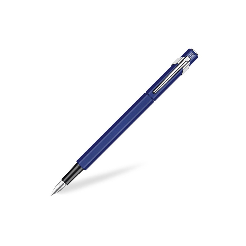 Caran D’ Ache 849 Popline Fountain Pen, Blue – Steel Nib Medium