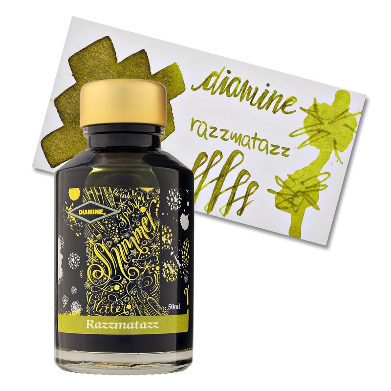 Diamine Shimmer Bottled Ink in Razzamatazz Gold – 50 mL