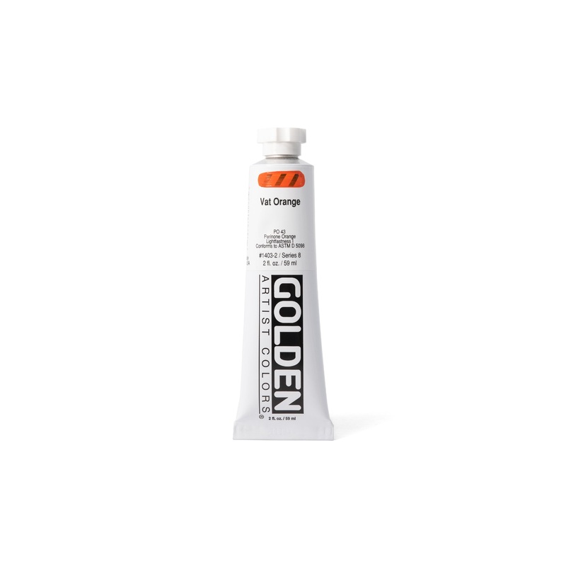 Golden Heavy Body Acrylics, Vat Orange, 2 oz. Tube