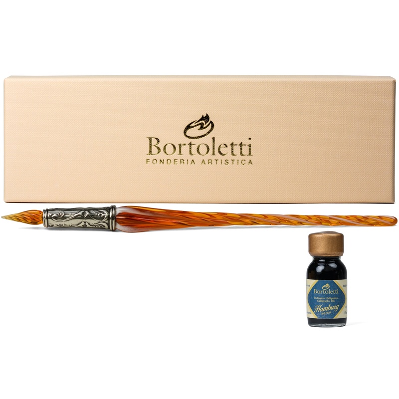 Orseolo Glass Pen Set, Amber