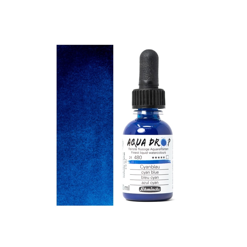 Aqua Drop Liquid Watercolors, #480 Cyan Blue