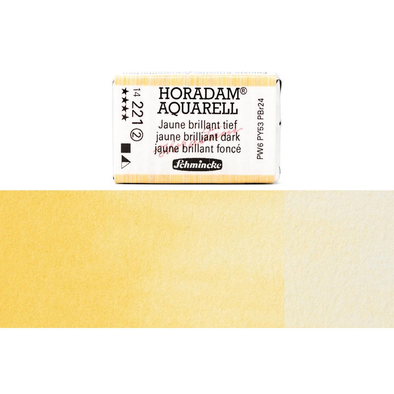 Horadam Watercolor Full Pan, #221 Jaune Brilliant Dark