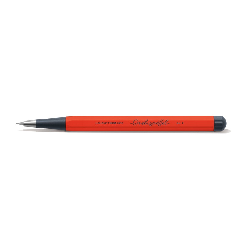 LEUCHTTURM1917 Drehgriffel Nr. 2 Twist Pencil HB Graphite (0.7mm) Aluminium Barrel – Lobster Red