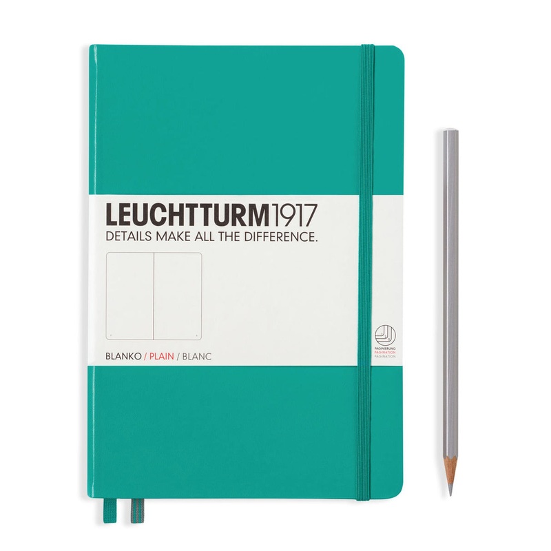 Leuchtturm1917 Medium (A5) Notebook – Emerald Green Plain