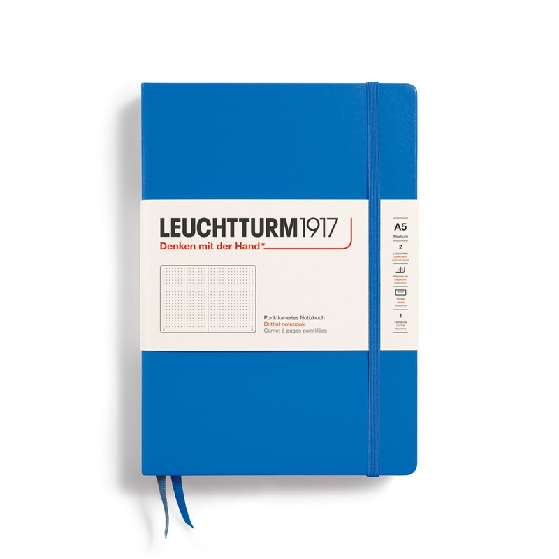 LEUCHTTURM1917 Notebook Hardcover Medium (A5), 251 Pages, Dotted – Sky Blue