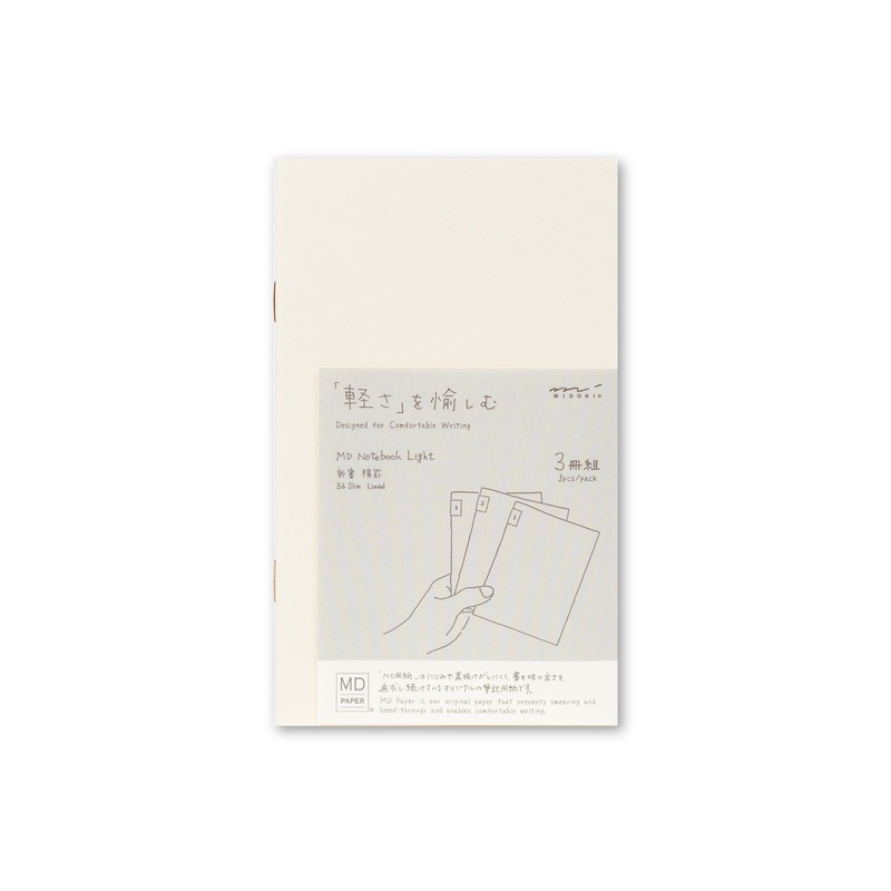 MD Notebook Light, B6 Slim, Lined, Set of 3