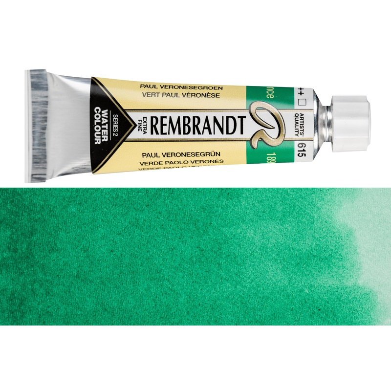 Rembrandt Watercolor, 10 mL, #615 Emerald Green