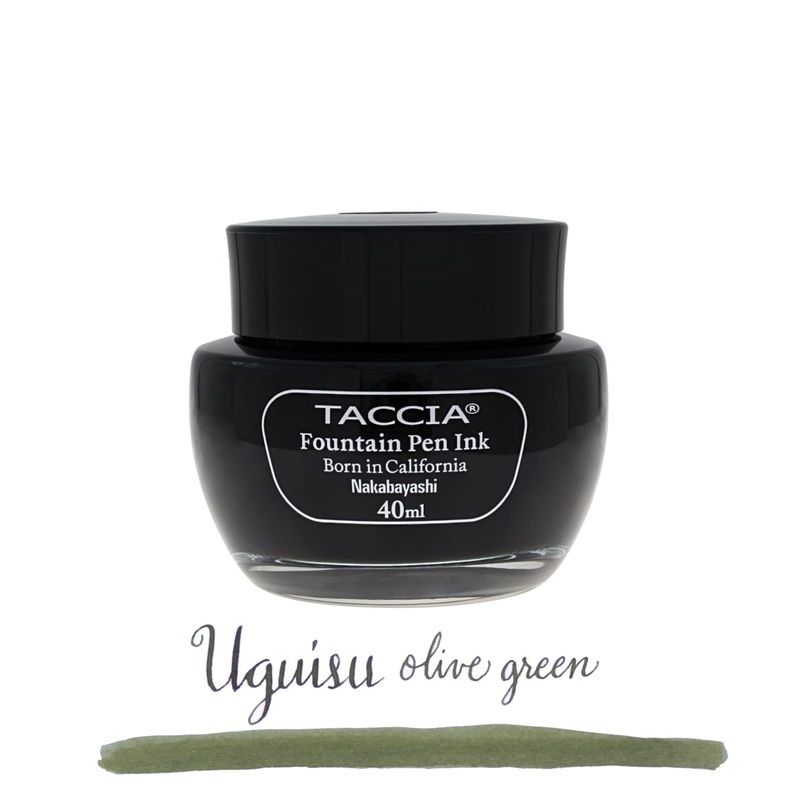 Taccia Bottled Ink in Uguisu Olive Green – 40 mL