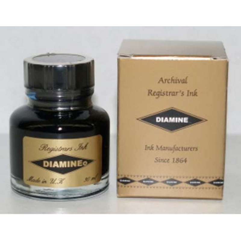 Diamine Registrar Bottled Ink in Blue / Black – 30 mL