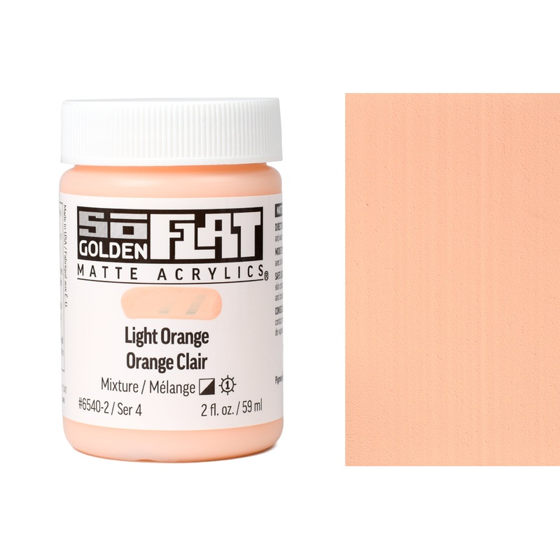 Golden SoFlat Matte Acrylics, Light Orange