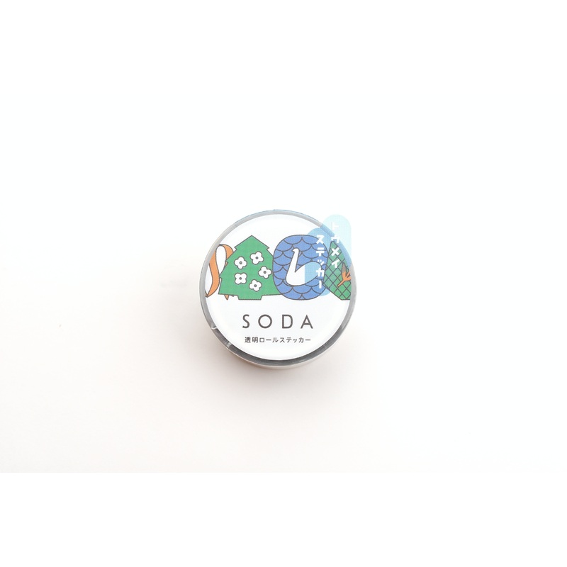 SODA Transparent Masking Tape – Stickers Roll – 20mm – Pin Badge