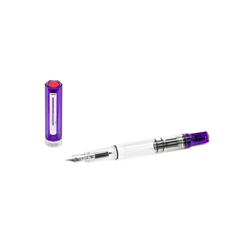 TWSBI Eco Transparent Purple Fountain Pen – F (Fine Nib)
