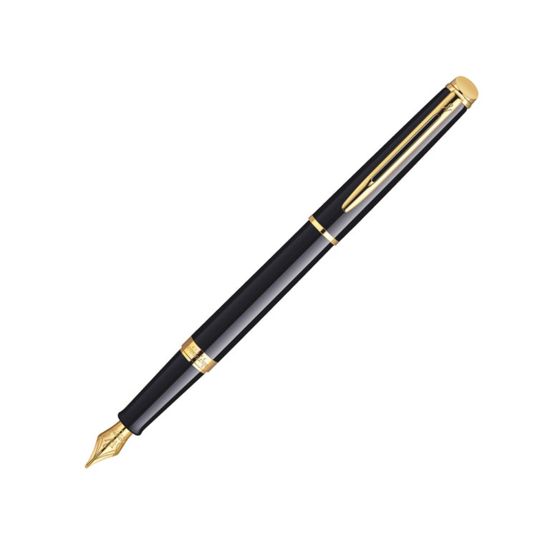 Waterman Hemisphere Fountain Pen in Black with Gold Trim – Fine Point