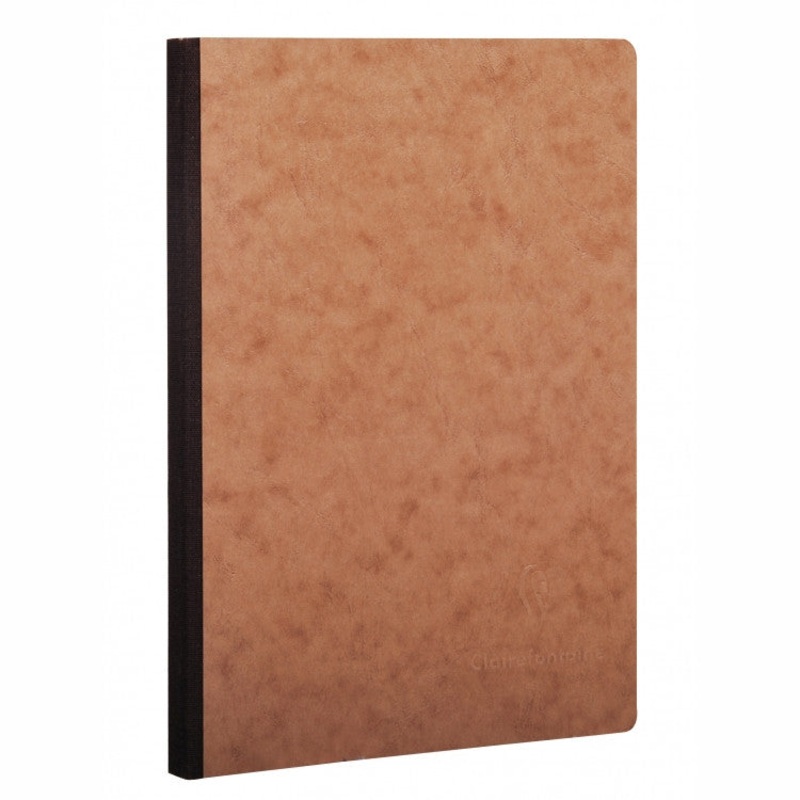 Clairefontaine Clothbound Notebook w/ elastic closure  – Ruled 96 sheets – 6 x 8 1/4 – Tan