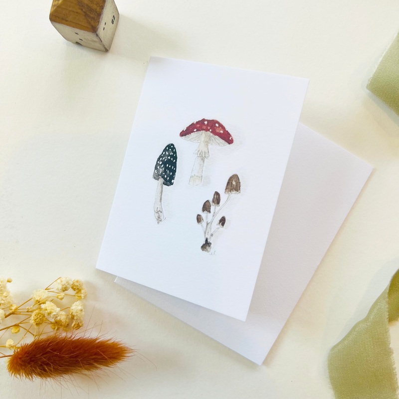 Emily Lex Mini Notecard – Mushrooms