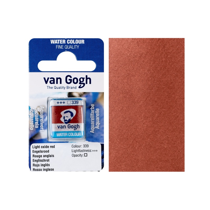 Van Gogh Watercolor Half Pan, #339 Light Oxide Red