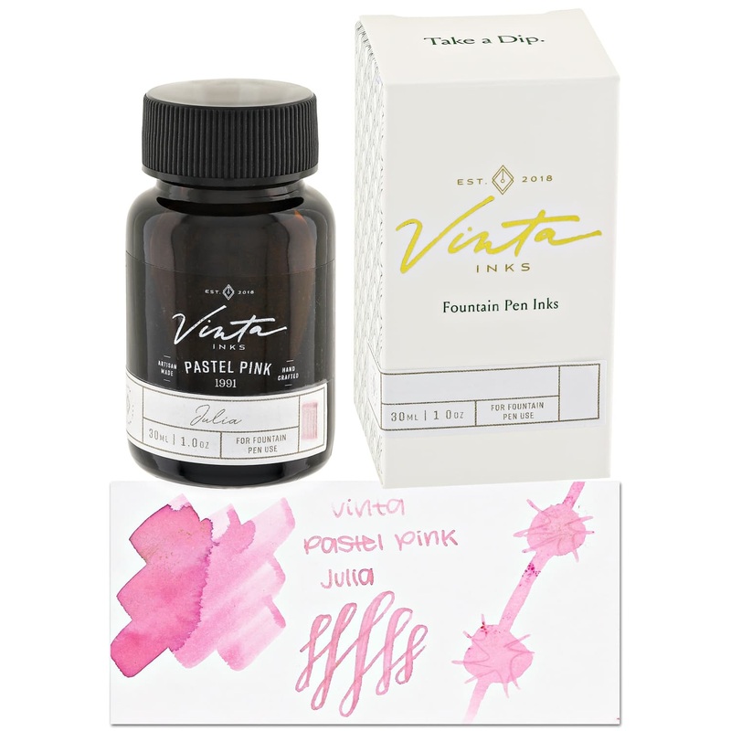 Vinta Inks 2.0 Shimmer Bottled Ink in Pastel Pink [Julio 1991] – 30mL