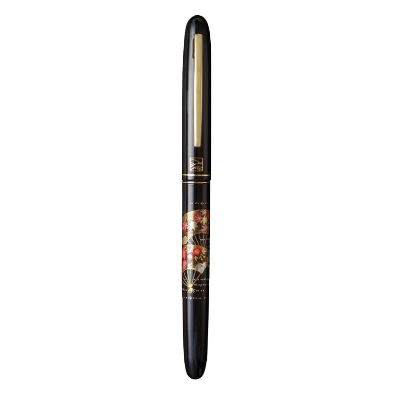 Wancher x Kuretake Kindai Maki-e Mari Senmen Fountain Pen – Black GT Fine