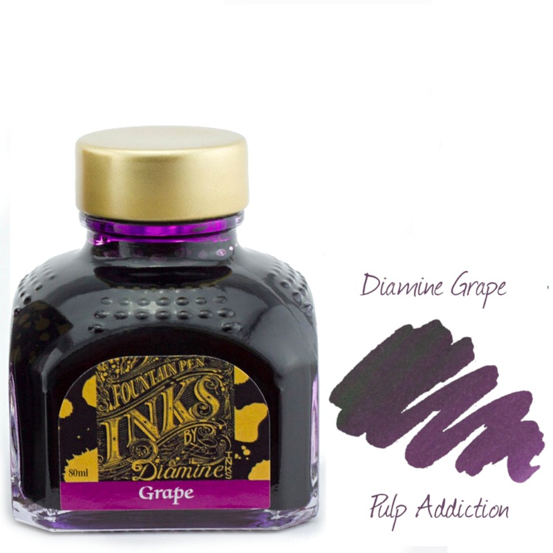 Diamine Fountain Pen Ink – Grape 80ml Bottle