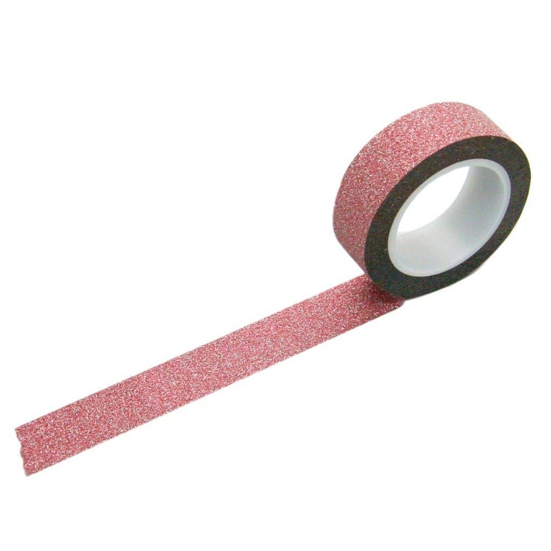 beve! Rose Pink Glitter Washi Tape