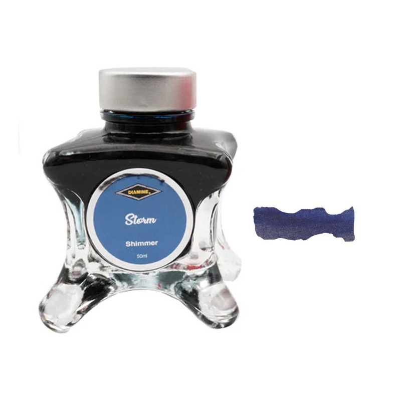 Diamine Inkvent Shimmer Ink Bottle, Storm – 50ml