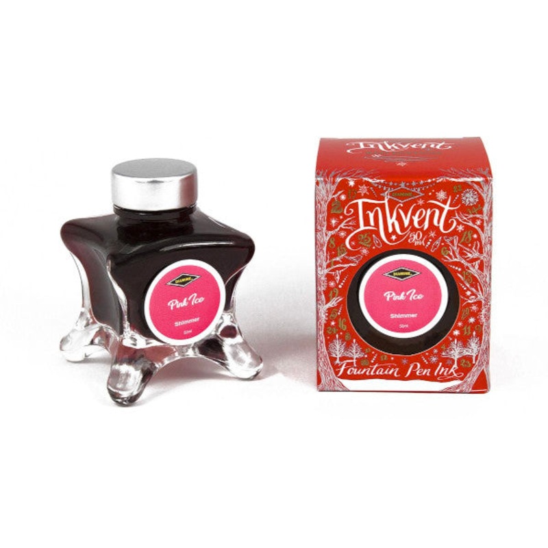Diamine Red Edition Ink Bottle – Pink Ice – Shimmer – 50ml