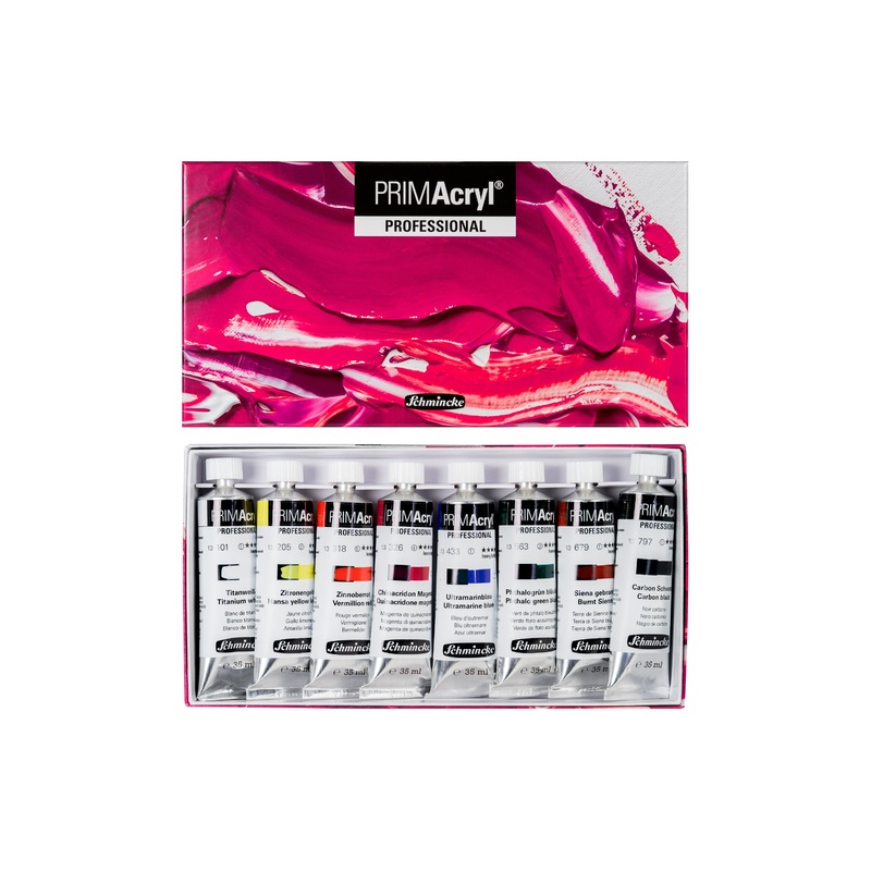 PRIMAcryl Professional Acrylic, Essential Set of 8 8x 35 mL