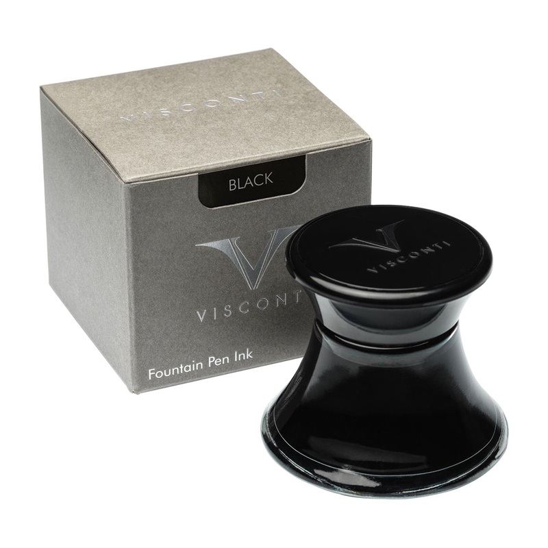 Visconti Glass Inkwell, Black – 50ml