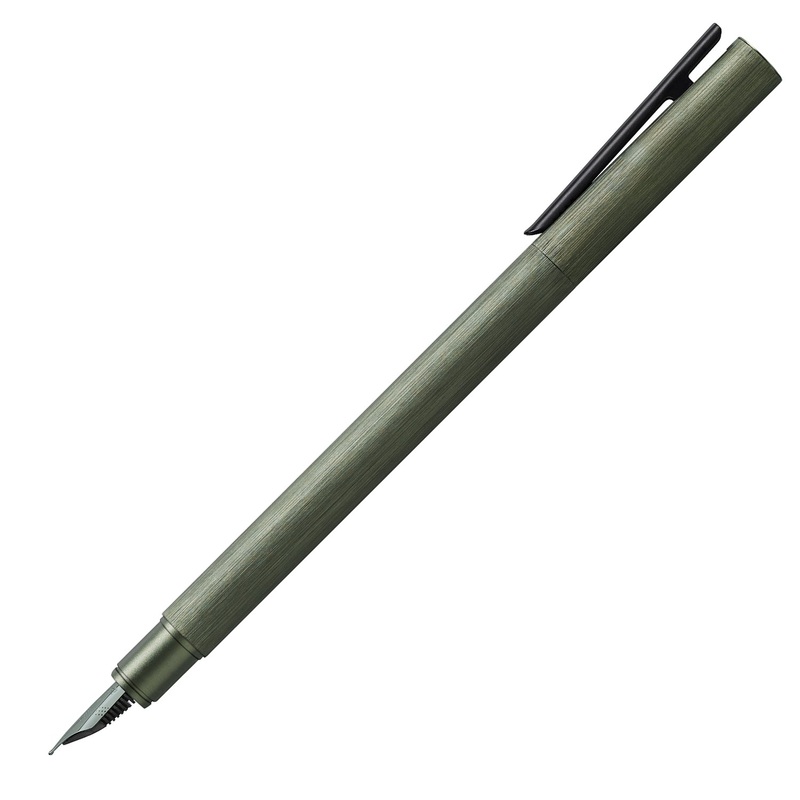 Faber-Castell Neo Slim Fountain Pen – Aluminium Olive Green BT Extra Fine