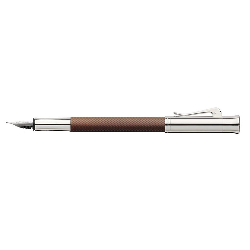 Graf von Faber-Caster Guilloche Cognac Fountain Pen – F (Fine)