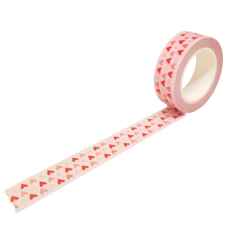beve! Pink Watercolor Heart Washi Tape