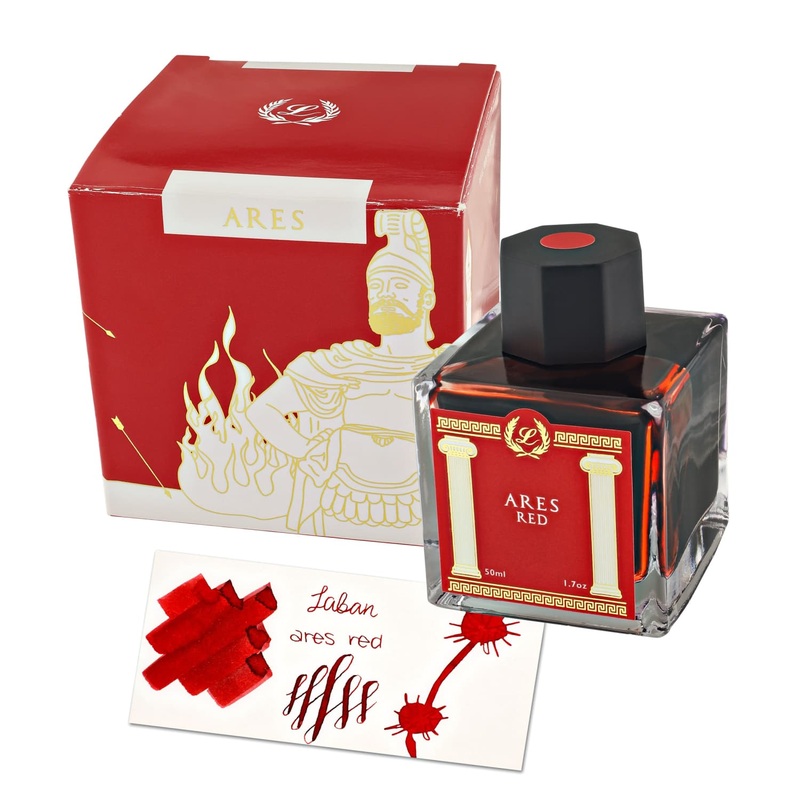 Laban Greek Mythology Bottled Ink in Ares Dark Red – 50ml
