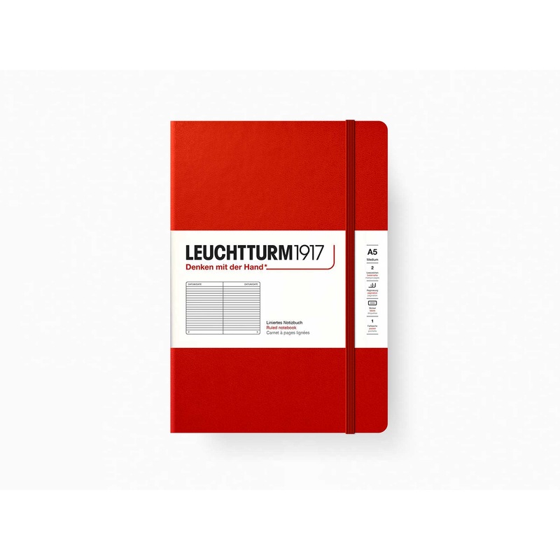 Leuchtturm 1917 Hardcover Notebook – Fox Red A5 Medium Plain
