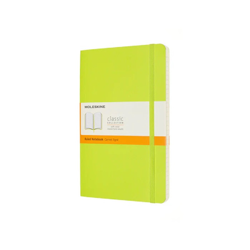 Moleskine Classic Large (A5) Softcover Notebook – Lemon Green Ruled