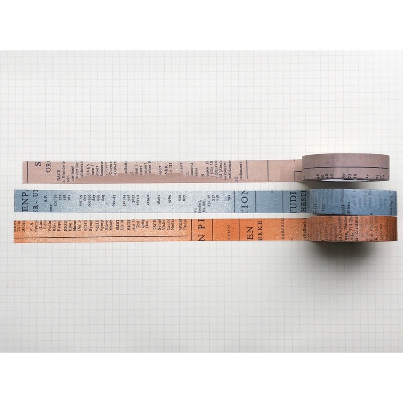 Classiky – Yoko Inoue Old Book 15mm Masking Tape Blue