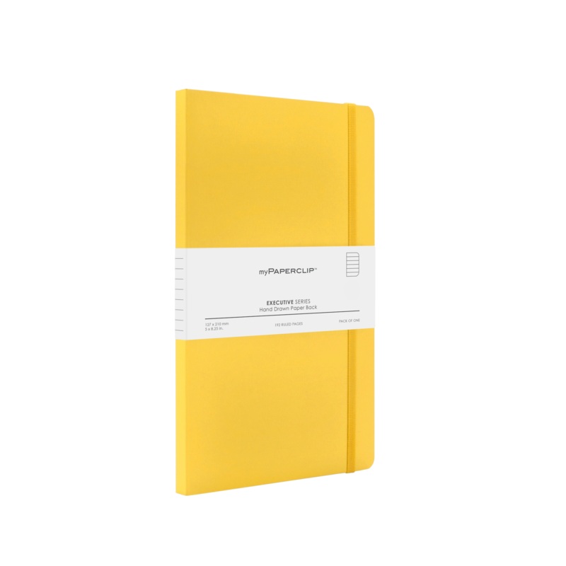 myPAPERCLIP Executive Series Softcover Medium Notebook – Yellow Ruled