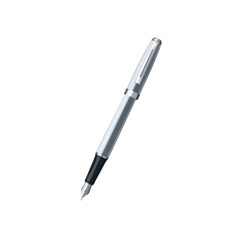 Sheaffer Prelude Brushed Chrome CT Fountain Pen Broad