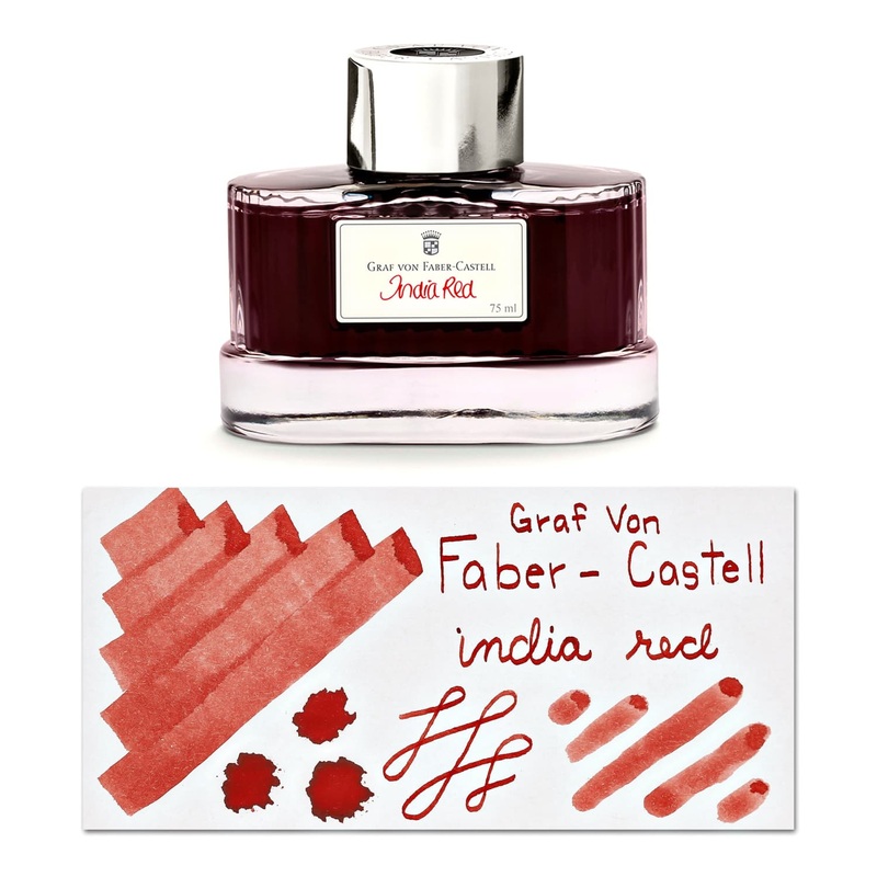 Graf von Faber-Castell Bottled Ink in India Red – 75 mL