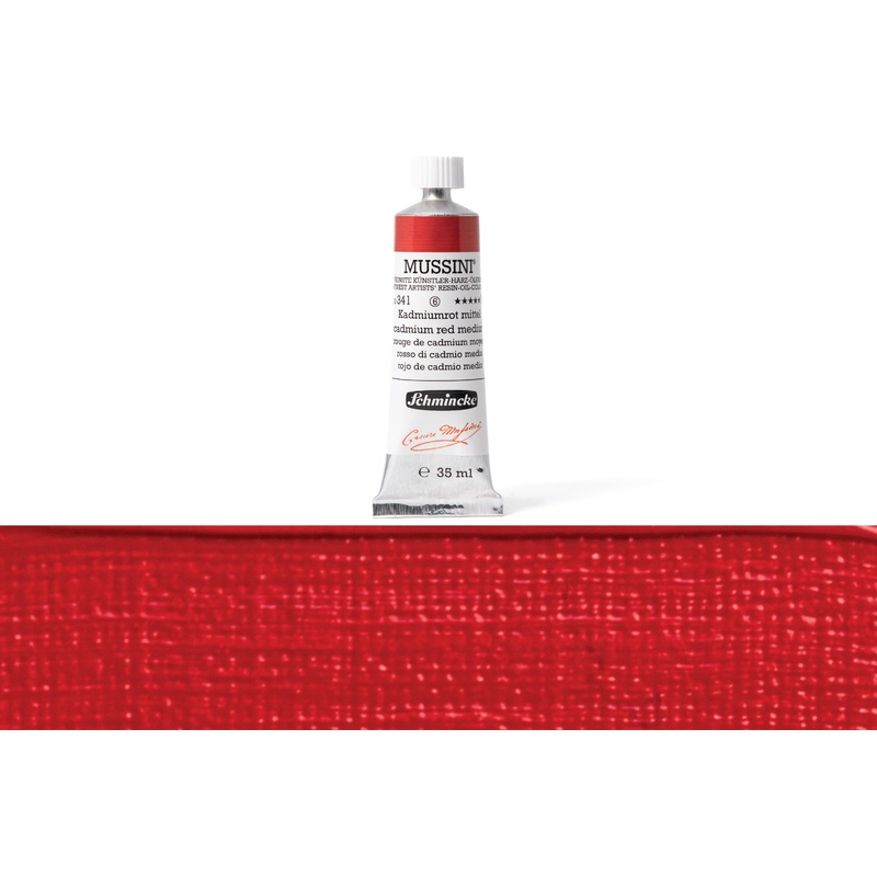 Mussini Oil Colors, 35 mL, #341 Cadmium Red Medium