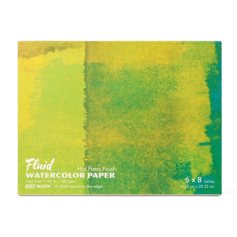 Fluid Watercolor Blocks, Hot Press 4″ x 6″