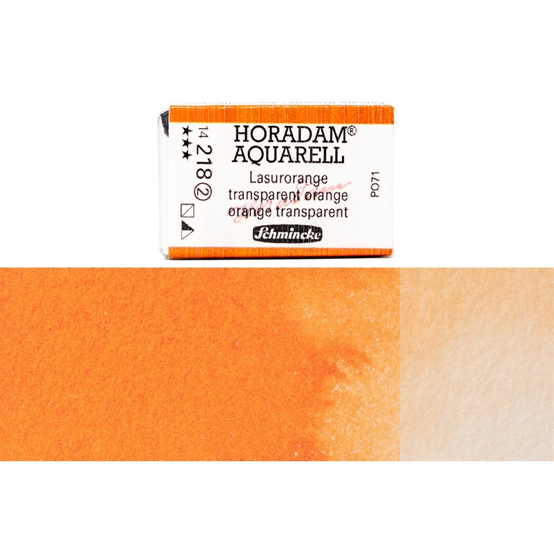 Horadam Watercolor Full Pan, #218 Transparent Orange