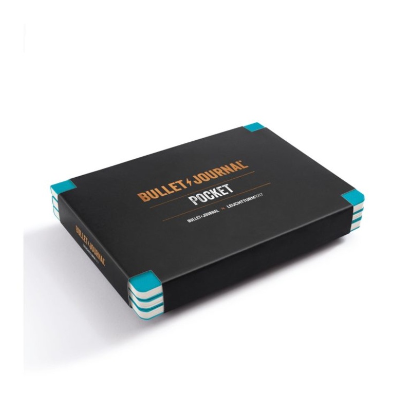 Leuchtturm1917 Bullet Journal Pocket Turquoise – Dotted – 3 Pack