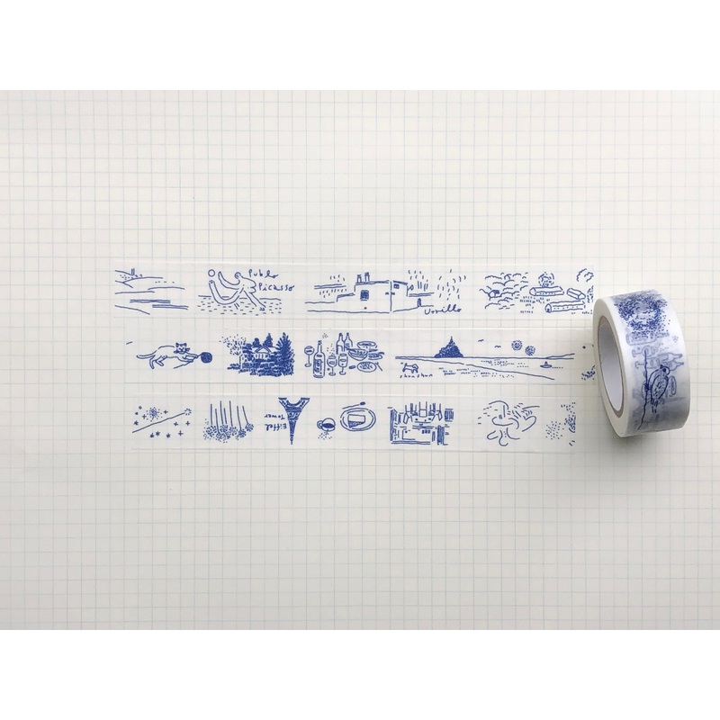 Classiky x shunshun France Masking Tape – Blue
