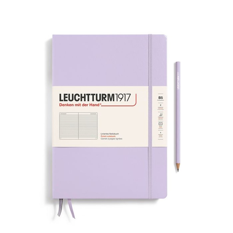 Leuchtturm B5 Composition Hardcover Notebook – Ruled Lilac