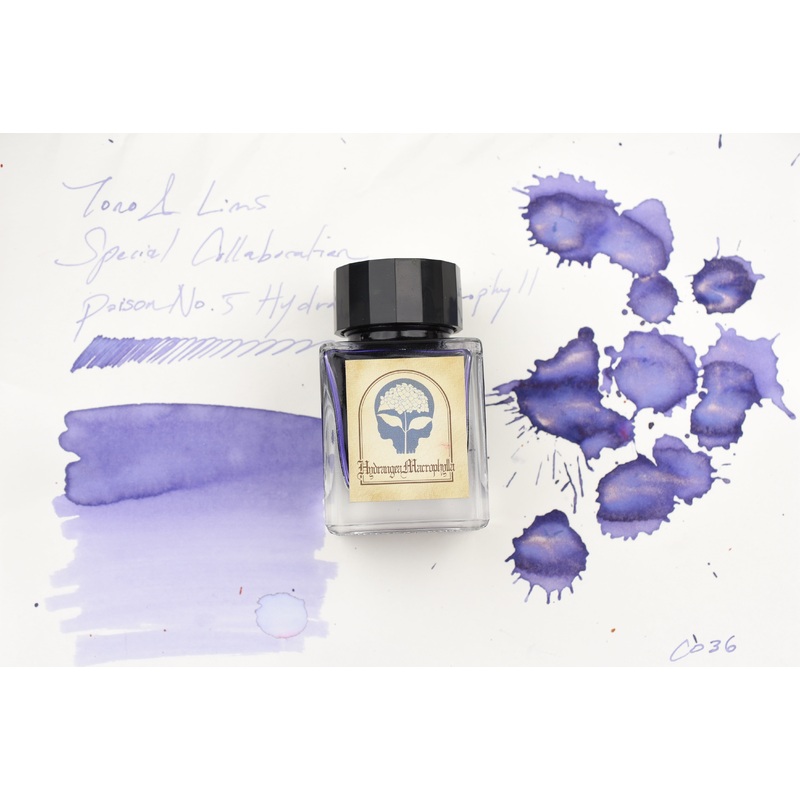 Tono & Lims Glass Pen Ink Bottle – Special Collaboration – Poison No.5 Hydrangea Macrophylla – 30ml
